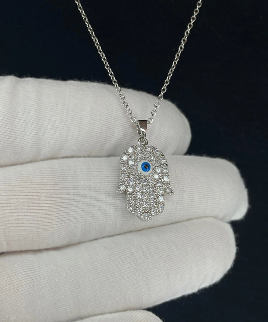 Hamsa Silver Kolye