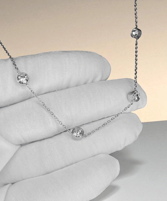 7 Taşlı Silver Kolye