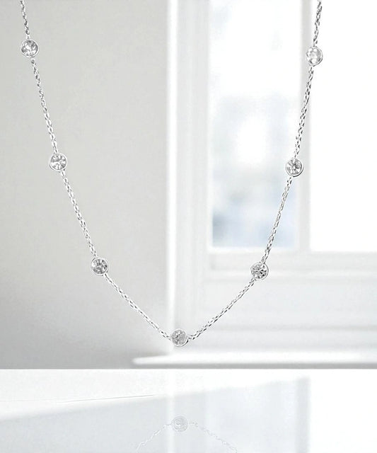7 Taşlı Silver Kolye